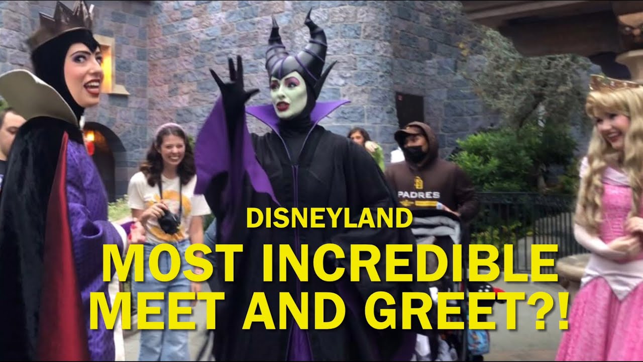 Maleficent, Evil Queen, Sleeping Beauty, and Rapunzel Join for INCREDIBLE Meet and Greet! Disneyland