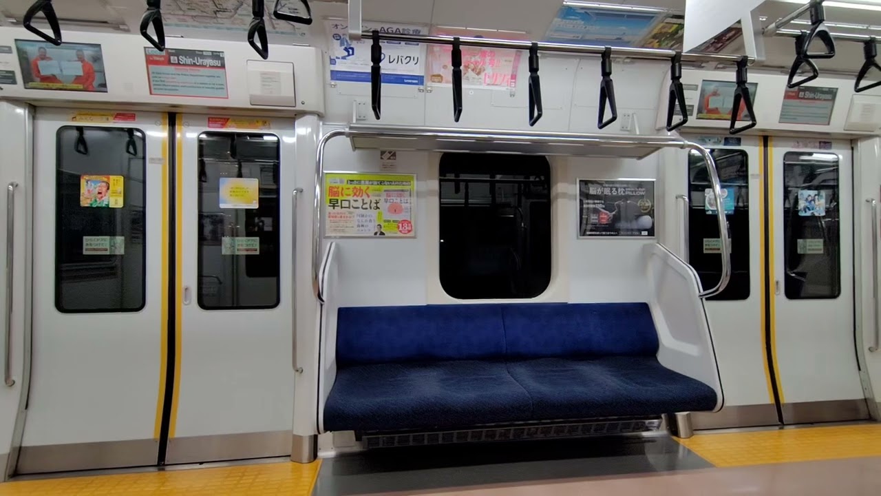 京葉線｜市川塩浜駅→新浦安駅（JR東日本E233系電車。クハE232-5022）各駅停車の車内と車窓、走行音、アナウンス。日本の鉄道。R7/1（千葉県）Keiyo Line JAPAN TRAIN