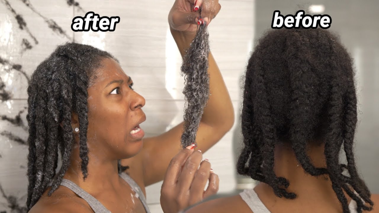 2 MONTH DOOKIE BRAIDS!!😳😱My Natural Hair WASH DAY ROUTINE After Protective Style + Length Check