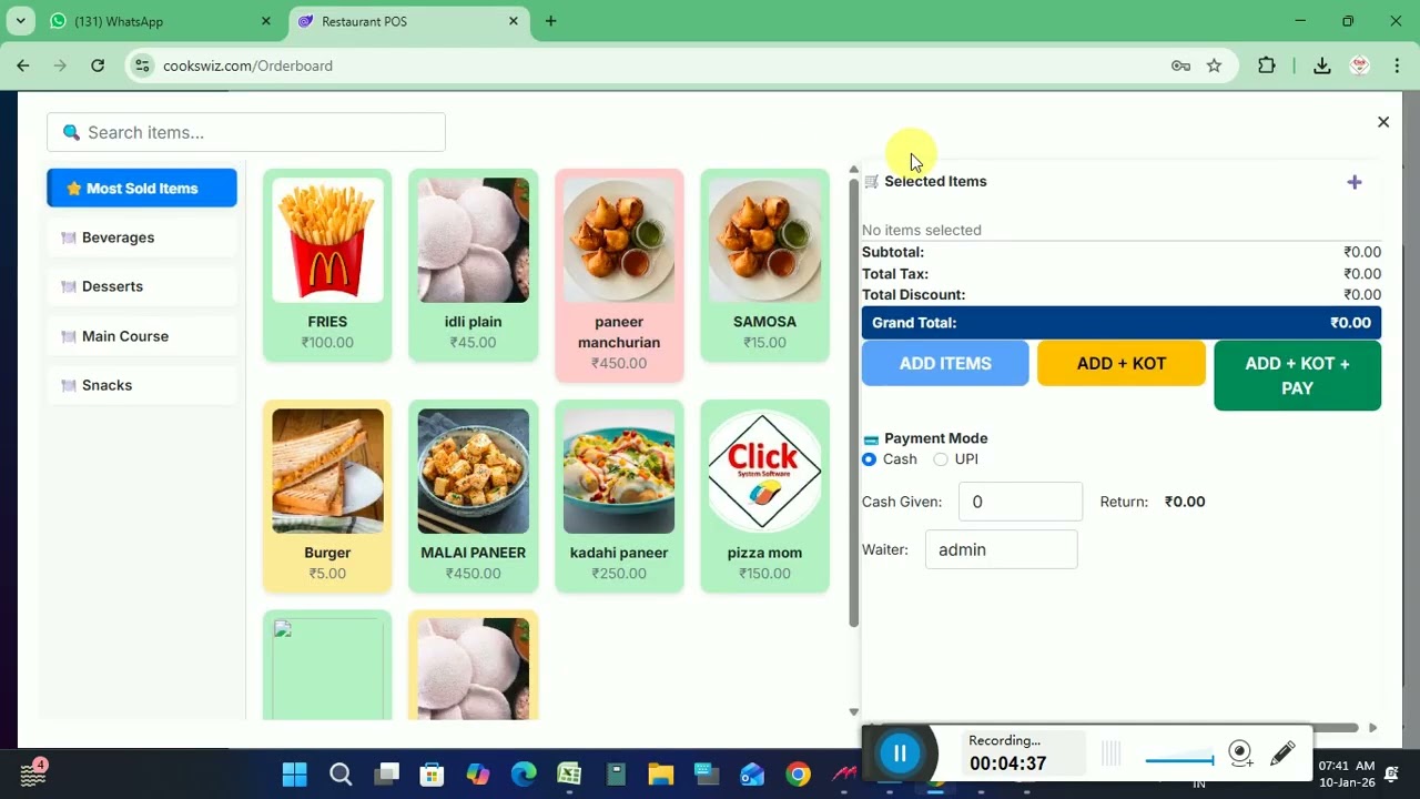 clickerp restaurant online