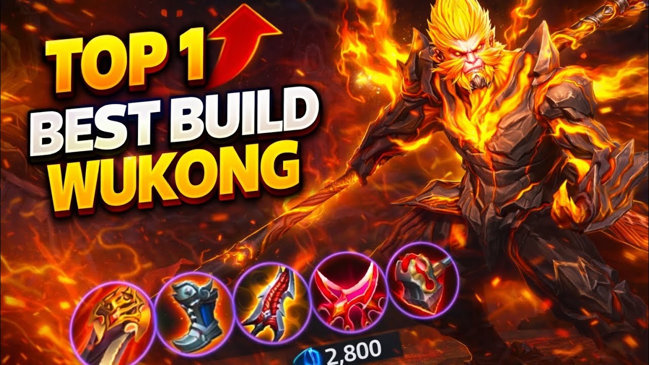 Wukong (Monkey King) GAMEPLAY -Top 1 Best Build in Honor of Kings!