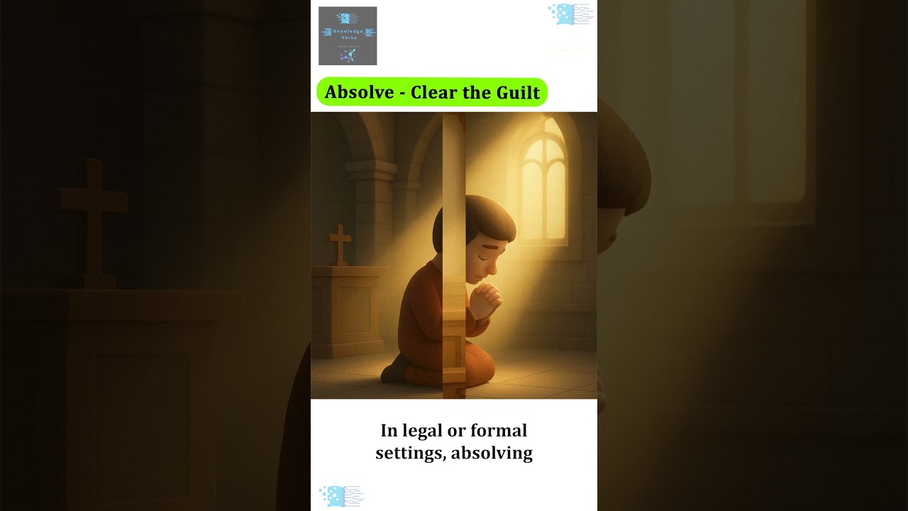 Absolve - Clear the Guilt 📚📰🤔💭💭  #LearnNewWords, #Vocabulary, #wordoftheday
