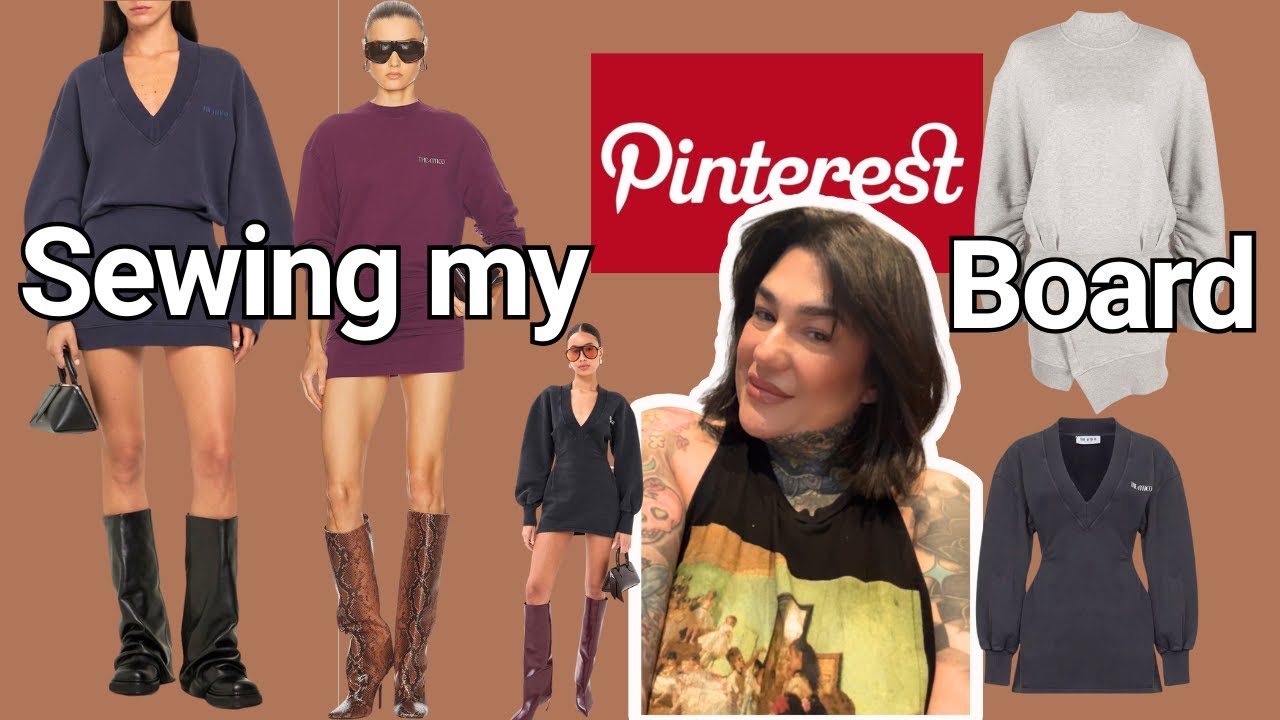 Sewing My Dream Pinterest Board  | Attico Sweatshirt Dress inspired