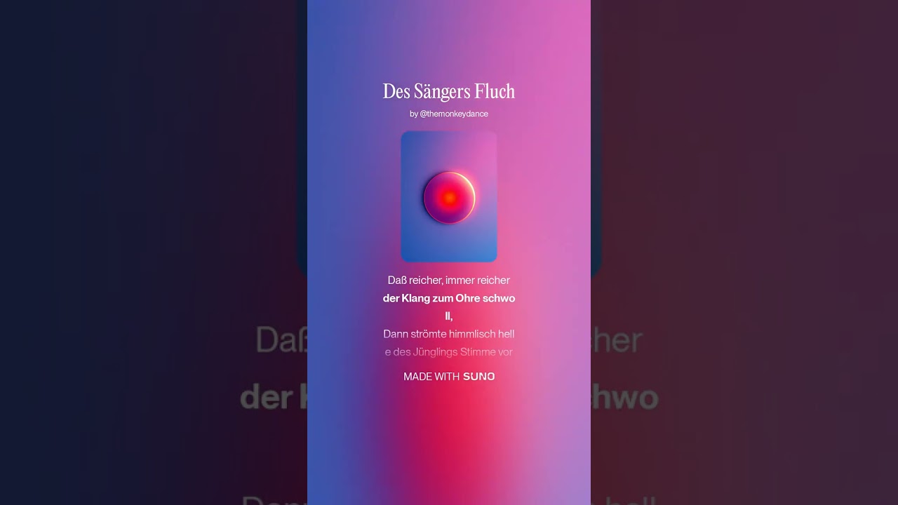 Ludwig Uhland: Des Sängers Fluch (Ballade als Lied)