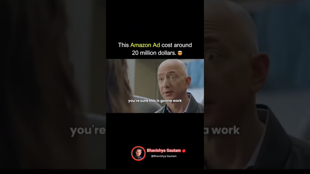 This Amazon Ad Cost Around $20 Million 🤵🤑🔥#jeffbezos #amazon #money #usa #interview #podcast #shorts
