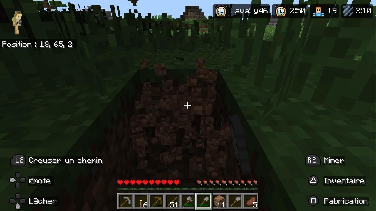 Minecraf mais le sol c'est la lave