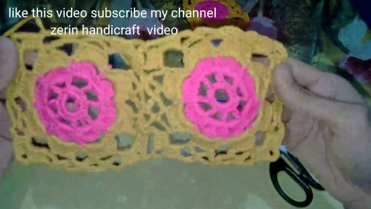 110.#crochet#Easy crochet granny square  motifs.How to join motif