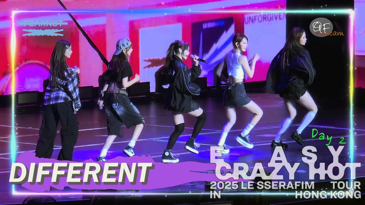 [4K] DIFFERENT - 르세라핌 LE SSERAFIM Tour 'EASY CRAZY HOT' | HK | D2 | 250726