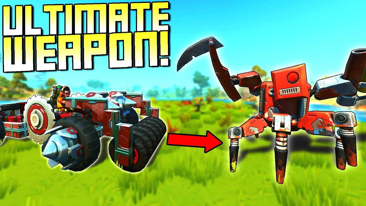 The Best Weapon to Defeat the Boss Bots?  - Scrap Mechanic Survival Mode [SMS 50]