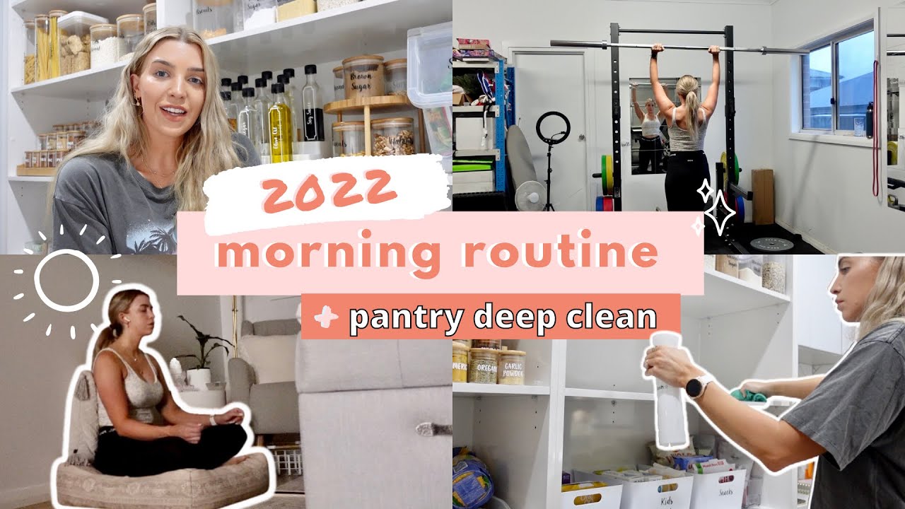 I'M BACK!!! 2022 MORNING ROUTINE + LIFE UPDATES//  PANTRY DEEP CLEAN AND DECLUTTER/ Steph Pase