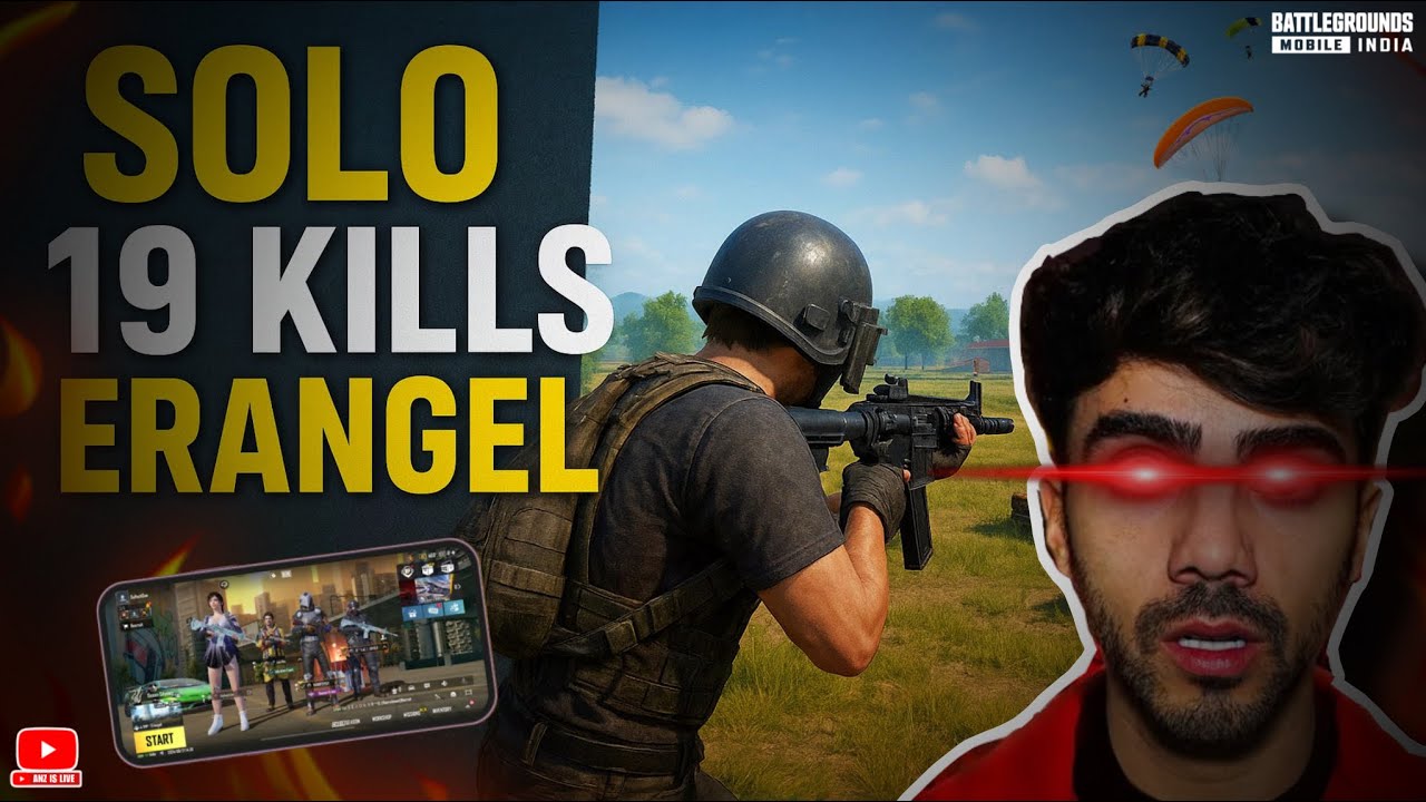 🔥 SOLO 19 KILLS in ERANGEL | BGMI Epic Solo vs Squad Gameplay 😱 | BGMI 2025
