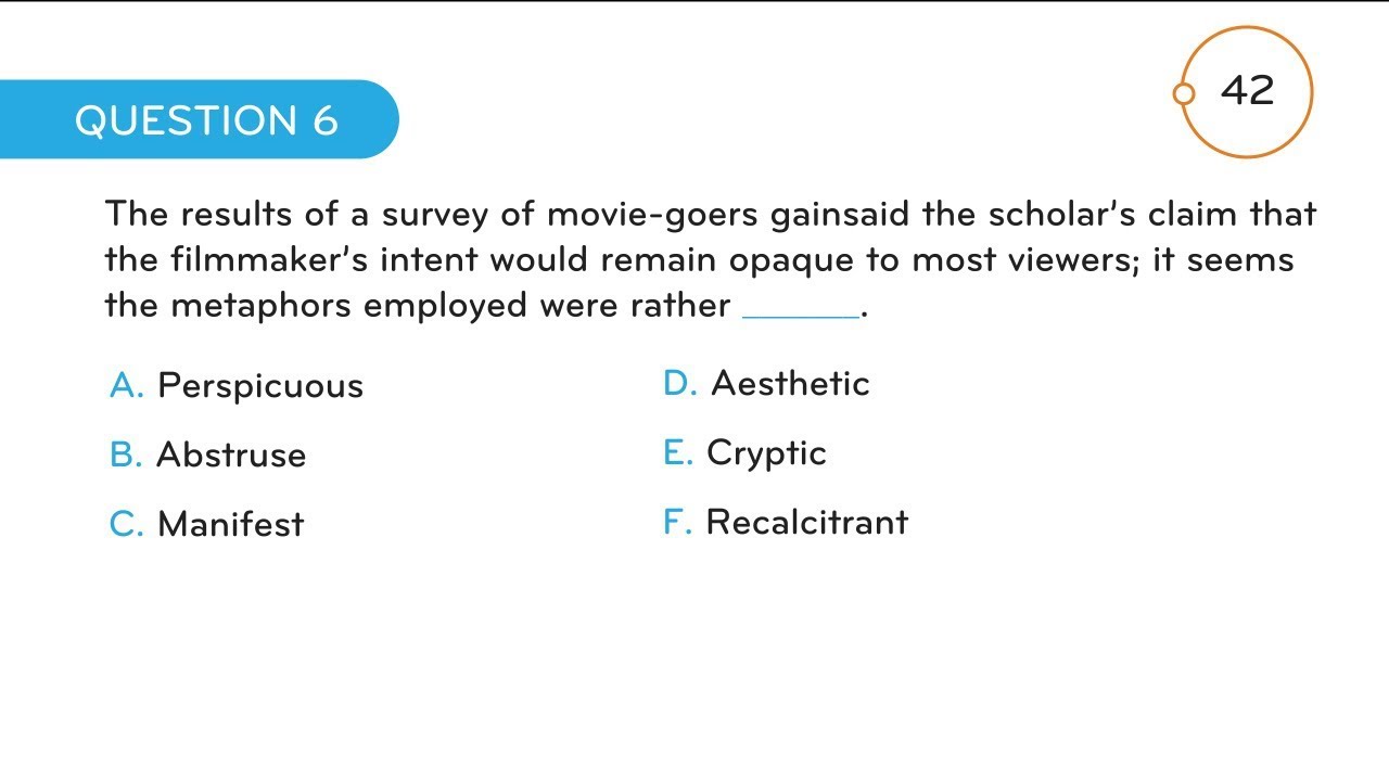 GRE Practice Test - Sentence Equivalence #2