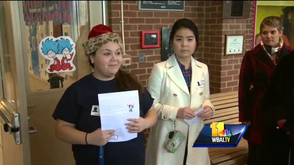 Arundel High School students bear gifts to younger students