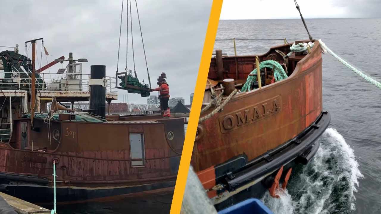 Omala | Ep.43 | Craning ballast and an engine / being towed to our new mooring!