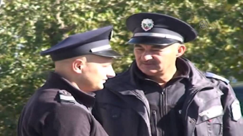 Police officers protest in Bulgaria