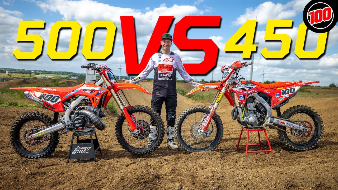 HONDA CR500 VS CRF450 | LAP TIME BATTLE