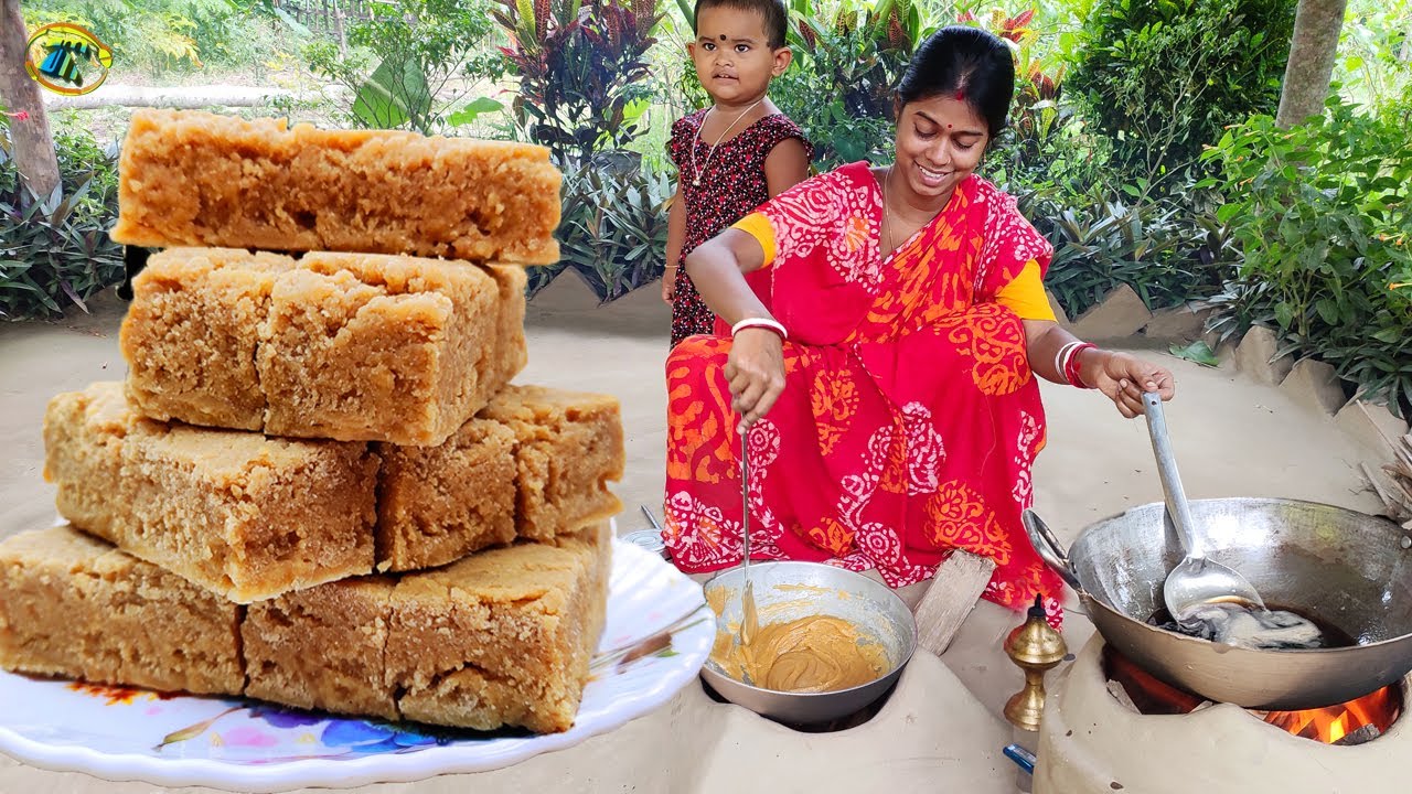 মাত্র ৩টি উপকরন দিয়ে বানানো দোকানের থেকেও বেশি সুস্বাদু এই দিলখুশ || How to make Mysore Pak at home