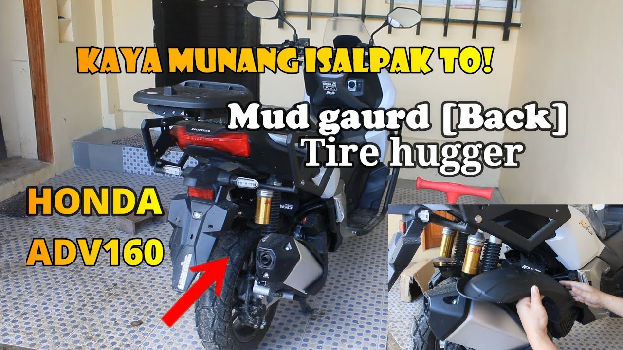 Nagpalit ako ng Mud Guard (Tire hugger) Honda Adv160 || madali lang pala
