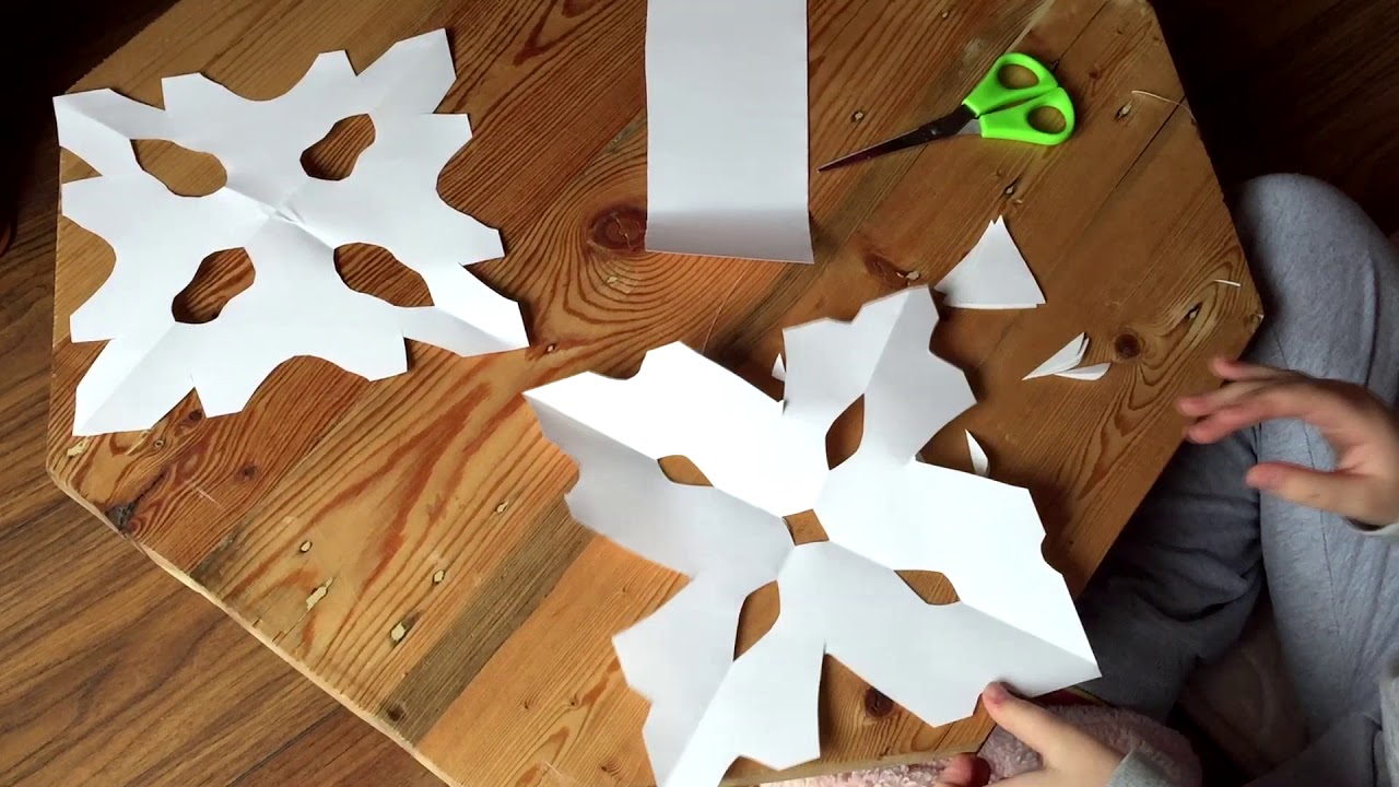 Коледна украса - Хартиени Снежинки / DIY Christmas Decoration - Paper Snowflakes