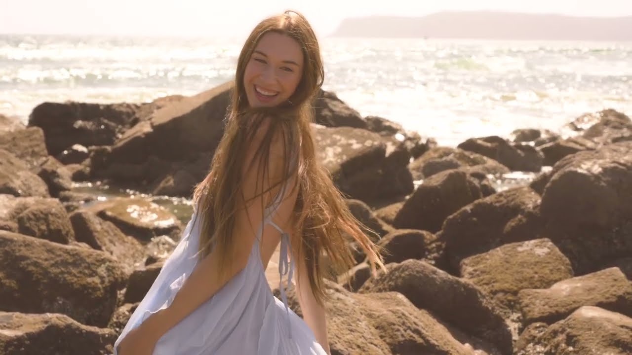 Gorgeous Fashion Model Poses in Slow Motion Beach Shoot Coronado 🎥