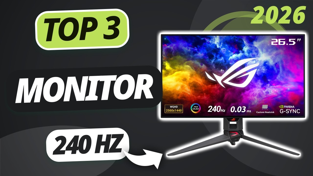 Der beste GAMING MONITOR 2026 mit 240Hz | TOP 3 Monitore im Vergleich