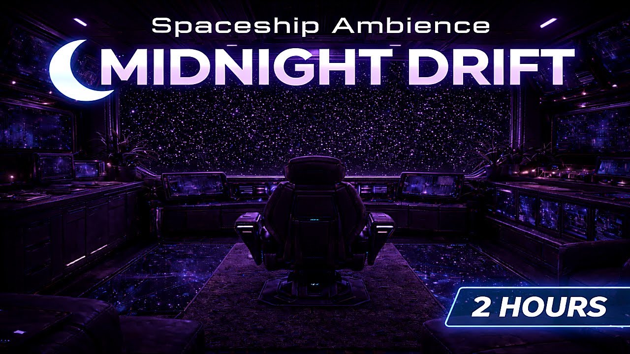 Spaceship Interior Ambience – Midnight Drift (2 Hours)
