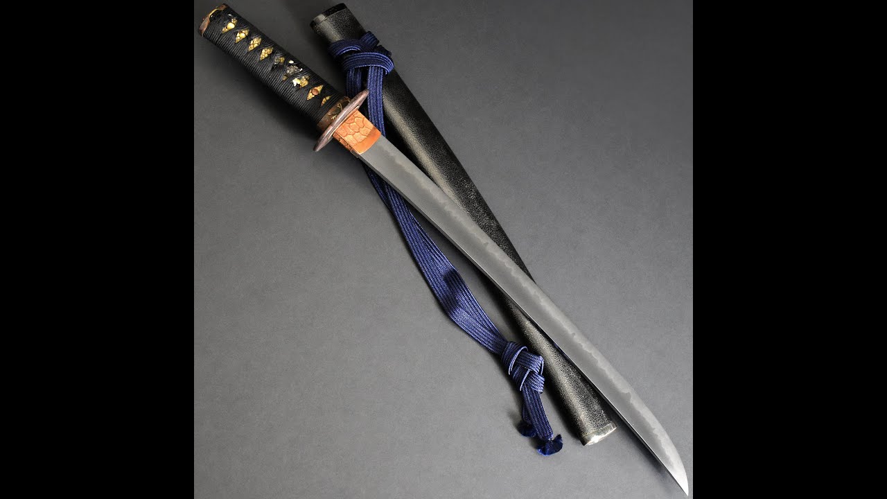 03759 ANTIQUE NIHONTO JAPANESE SAMURAI KATANA SWORD WAKIZASHI HIDEMITSU 秀光 signed w/KOSHIRAE