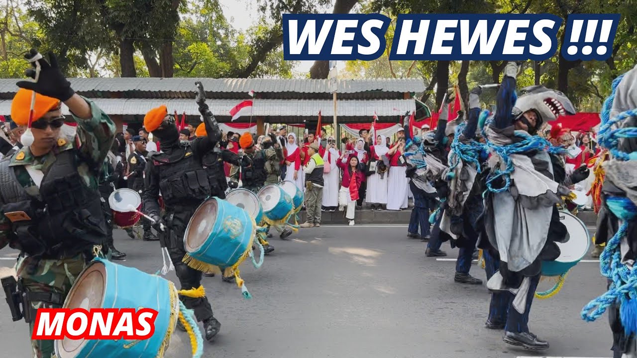 SUNGGUH KEREN WES HEWES VERSI DRUMBAND AKADEMI TNI POLRI DI MONAS #drumband #aau #aal #akmil #akpol