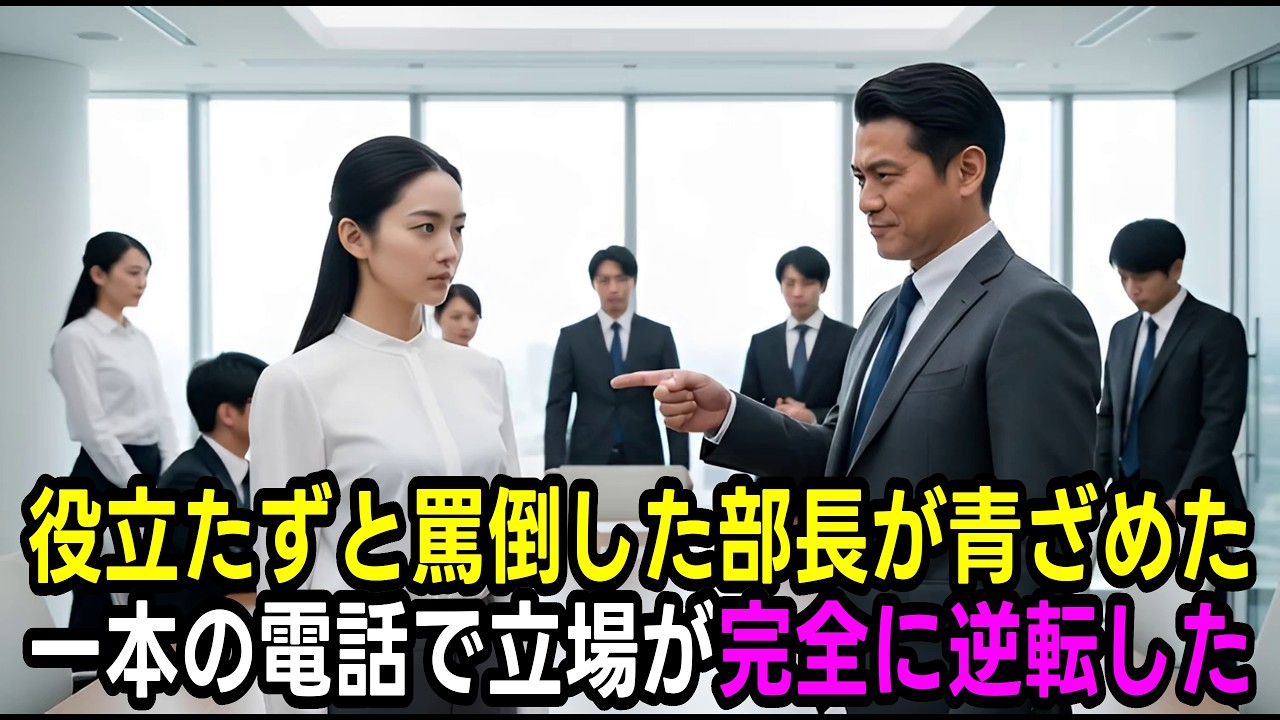 「役立たずは黙ってろ」と会議で私を罵倒した部長…一本の電話で立場が逆転した瞬間、彼が青ざめた理由
