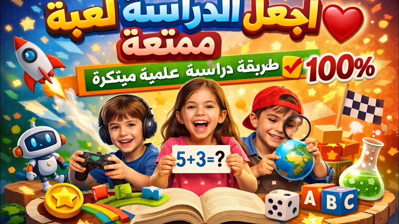 اجعل الدراسة لعبة ممتعة واقضي على الكسل ❤️طريقة دراسية علمية مبتكرة 💯