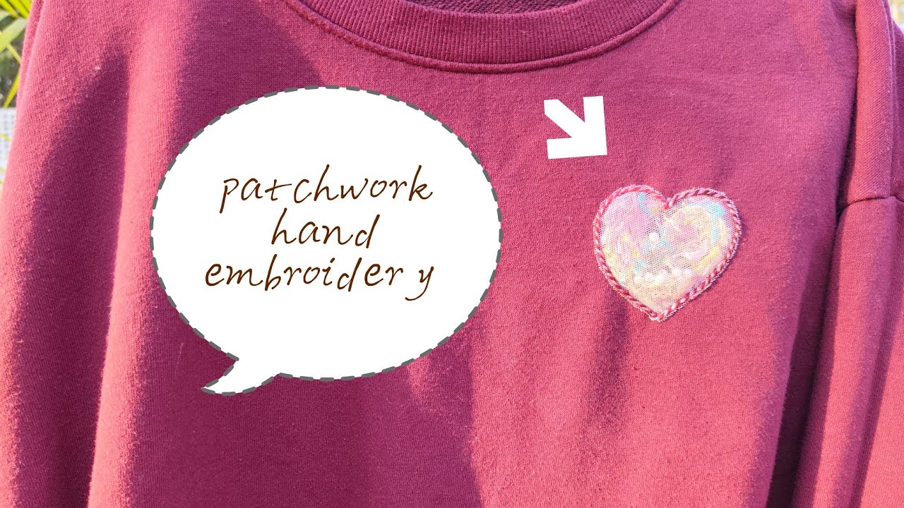 Easy  patchwork hand embroidery tutorial 