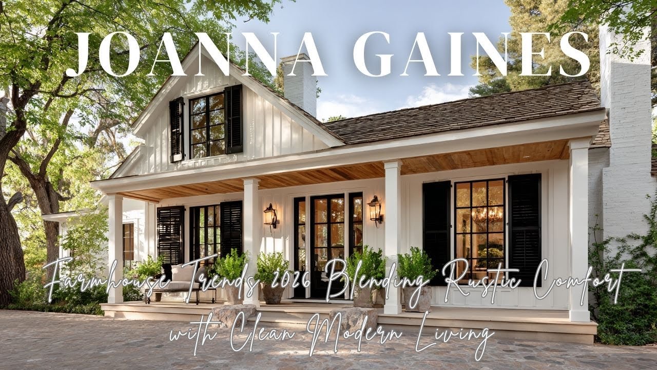 Joanna Gaines Farmhouse Trends 2026 Blending Rustic Comfort with Clean Modern Living