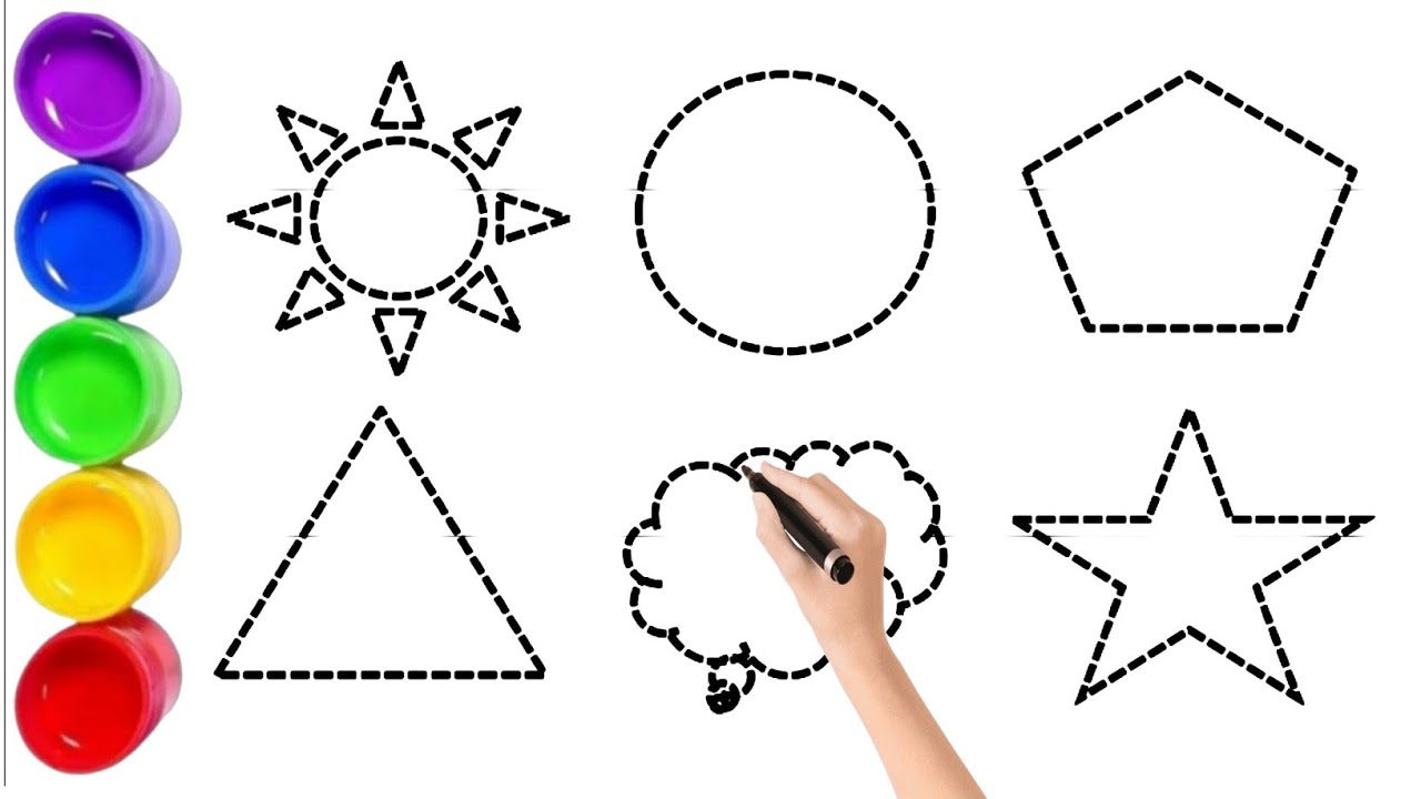 Fun Learning with Colors:Names of 2d shapes and colours Explained