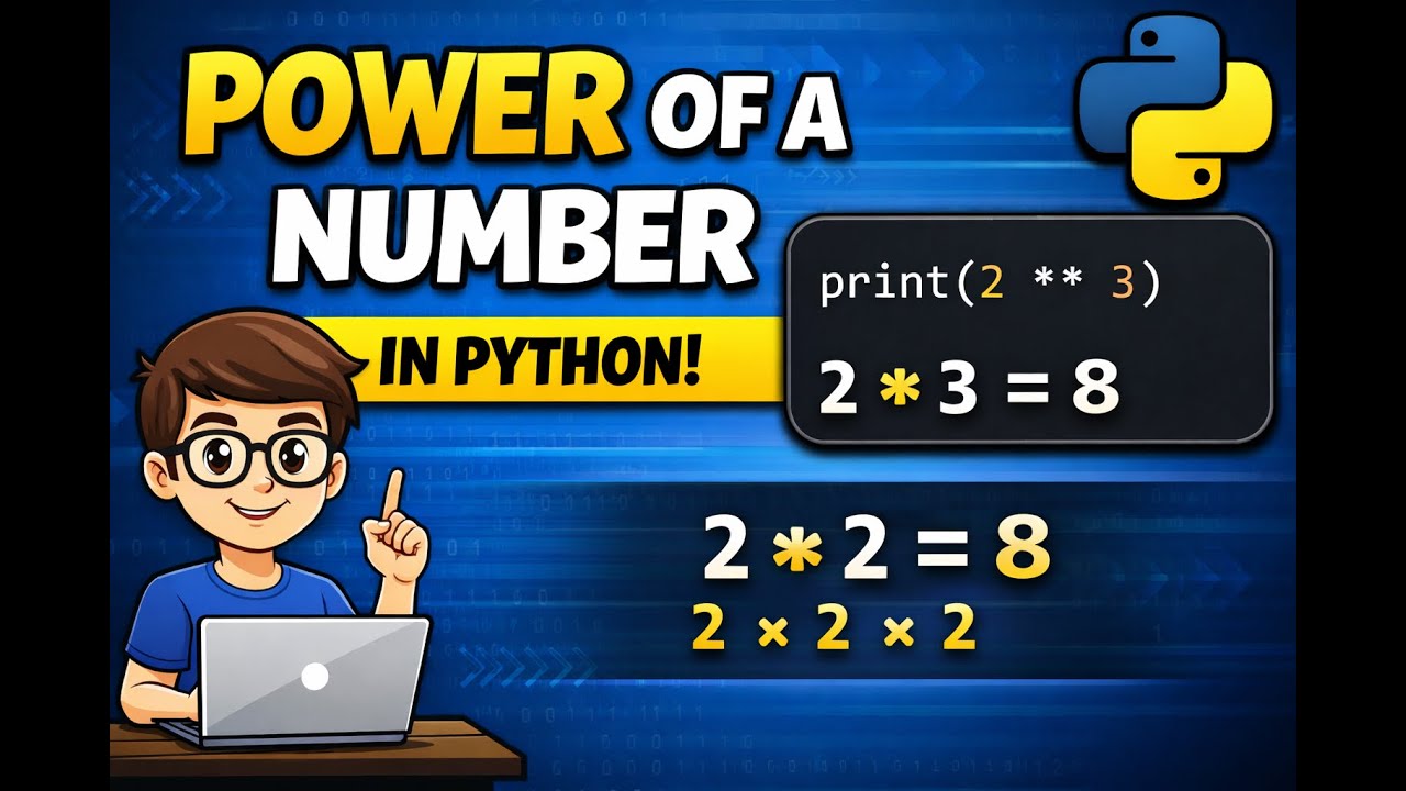 Power of a Number in Python 🔥 | Python Trick #shorts