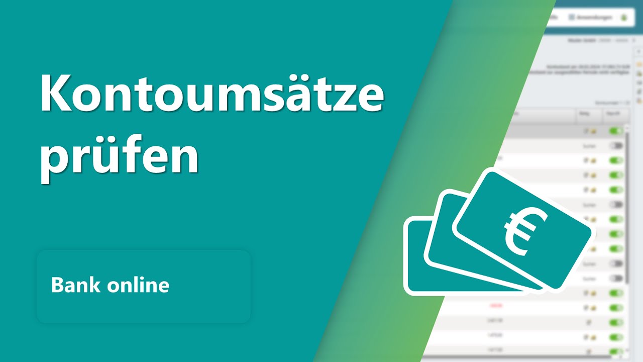 Bank online - Kontoumsätze prüfen
