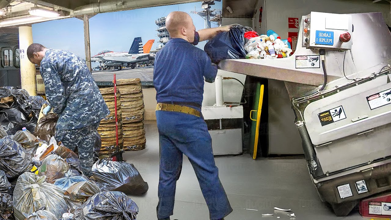 US Navy Genius Solution to Dispose Tons of Trash Inside $13 Billion Aircraft Carrier