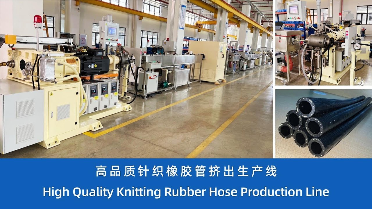 High Quality 90x90mm Knitting Rubber Hose Extrusion Line (Whatsapp:+8613360043830)