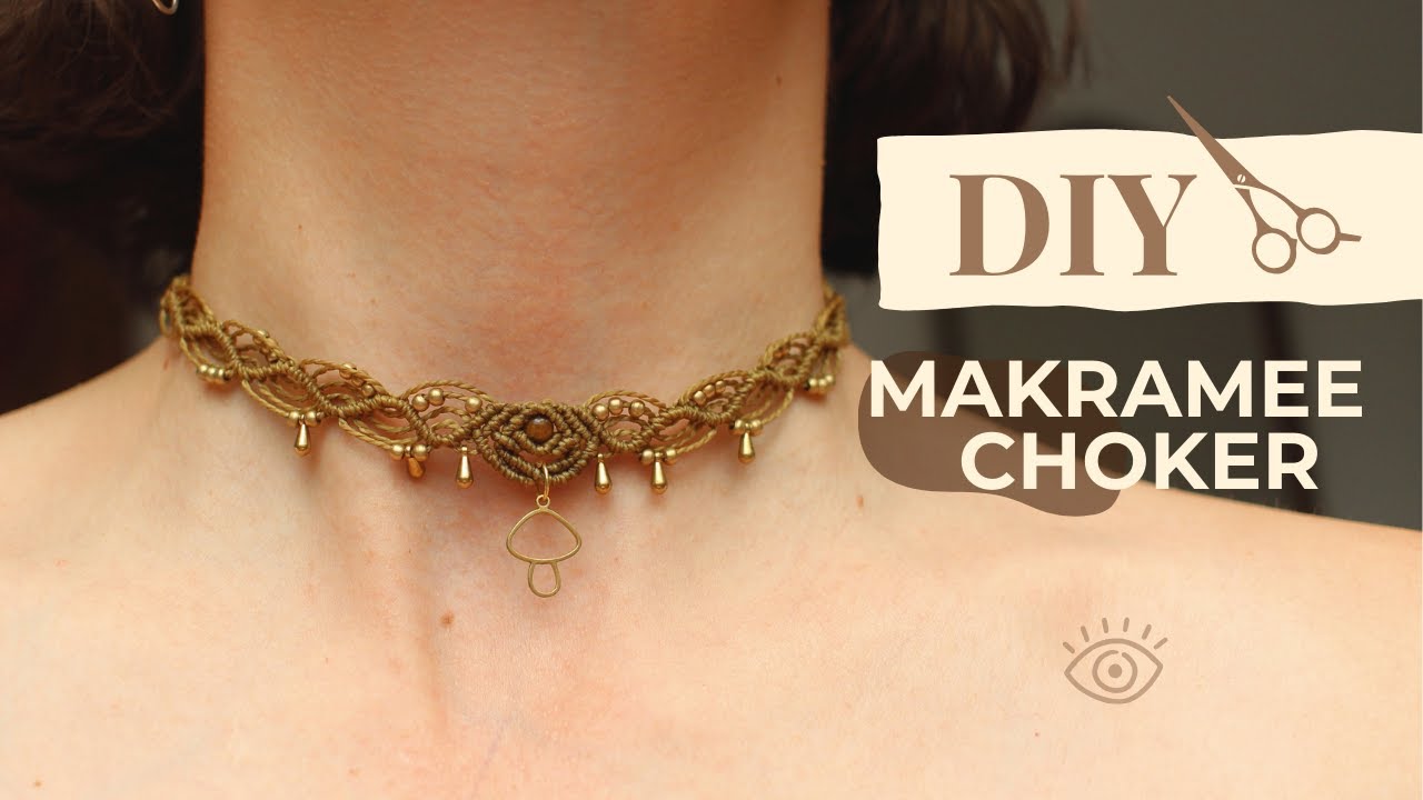 Makramee Choker selber machen - Einfache Anleitung für Anfänger (Boho-Stil) // Schritt-für-Schritt