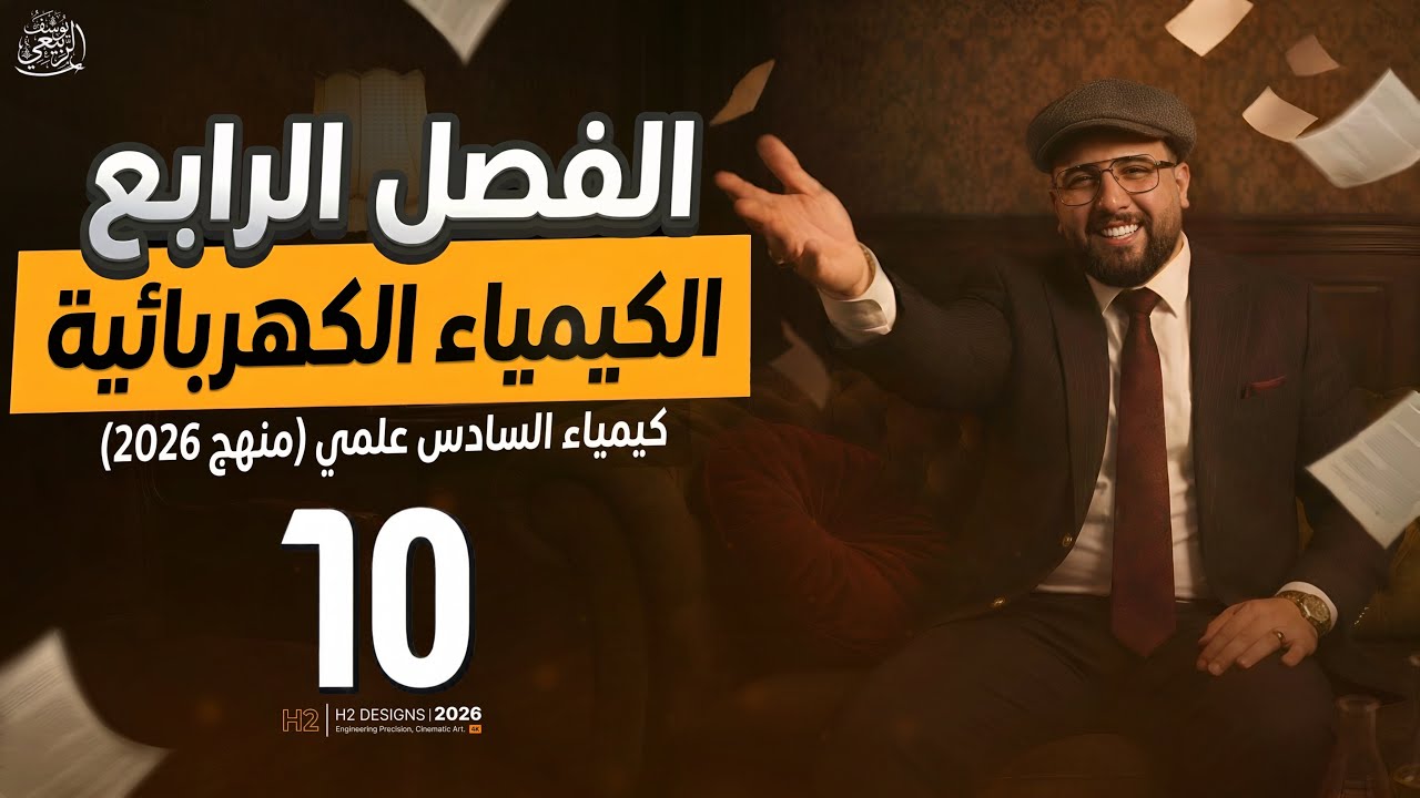 المحاضرة العاشرة -الفصل الرابع-الكيمياء الكهربائية -معادلة نيرنست الجزء 3 - سادس الاعدادي تصوير 2026