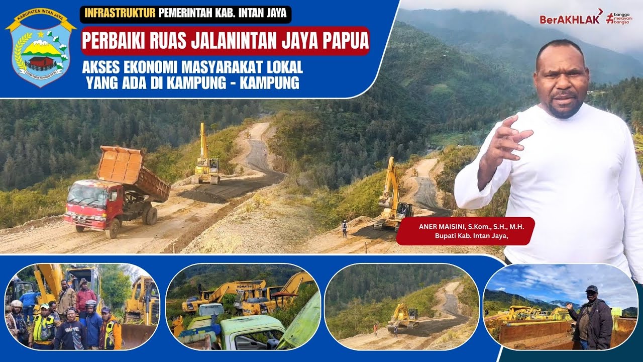 Bupati Intan Jaya Tinjau Langsung Perbaikan Jalan Mamba–Titigi