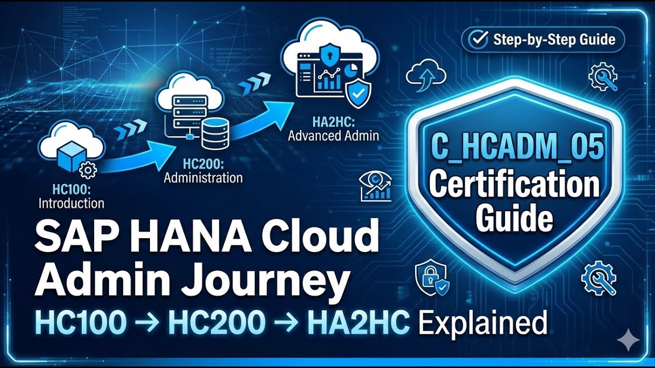 Администрирование SAP HANA Cloud | Программа обучения | HC100 | HC200 и C_HCADM_05 | План сертифи...