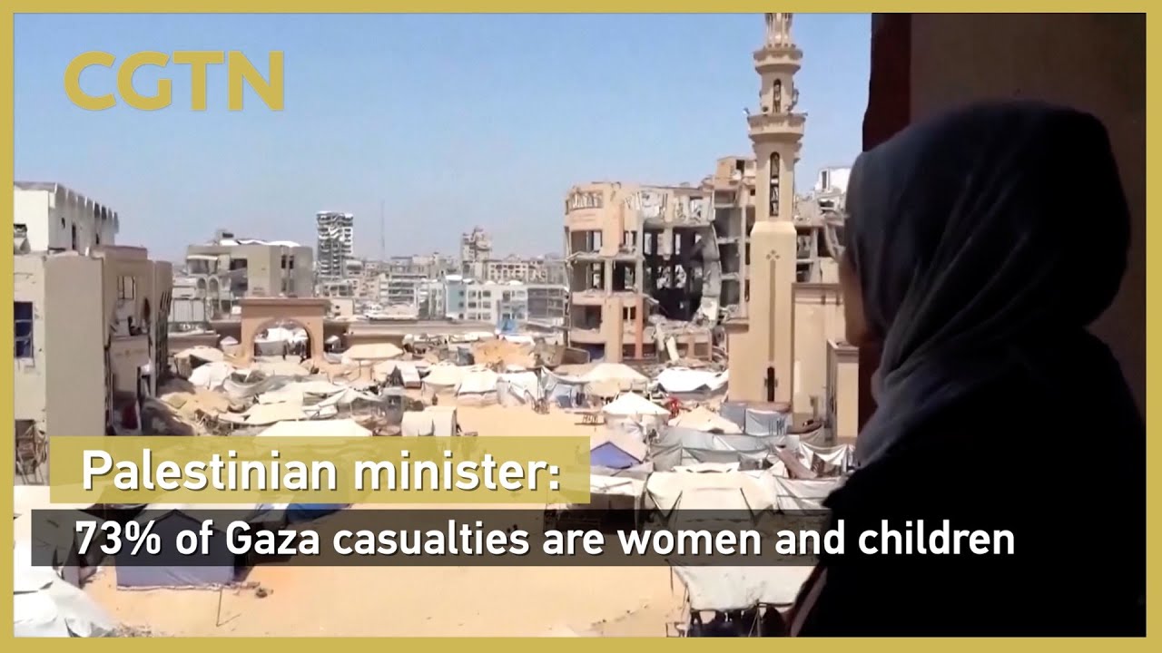 Palestinian minister: 73% of Gaza casualties are women and children