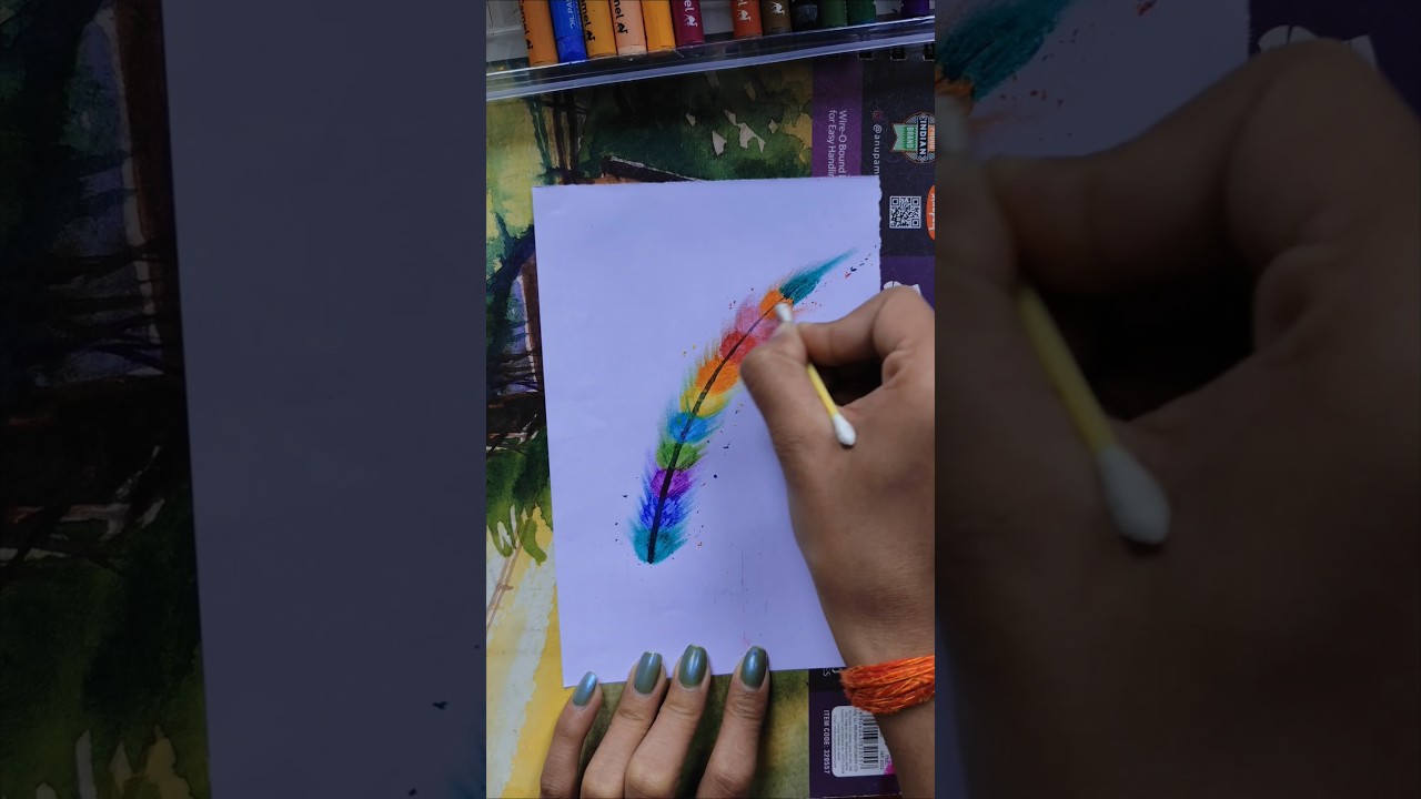 Colourful leaf drawing #art #painting #shorts @artistdrishtipandey2404 #trending #song#ytshorts#yt