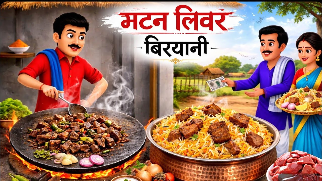 10 रूपए की मटन लिवर बिरयानी। मजेदार कहानियां।@StoryTimeappu 