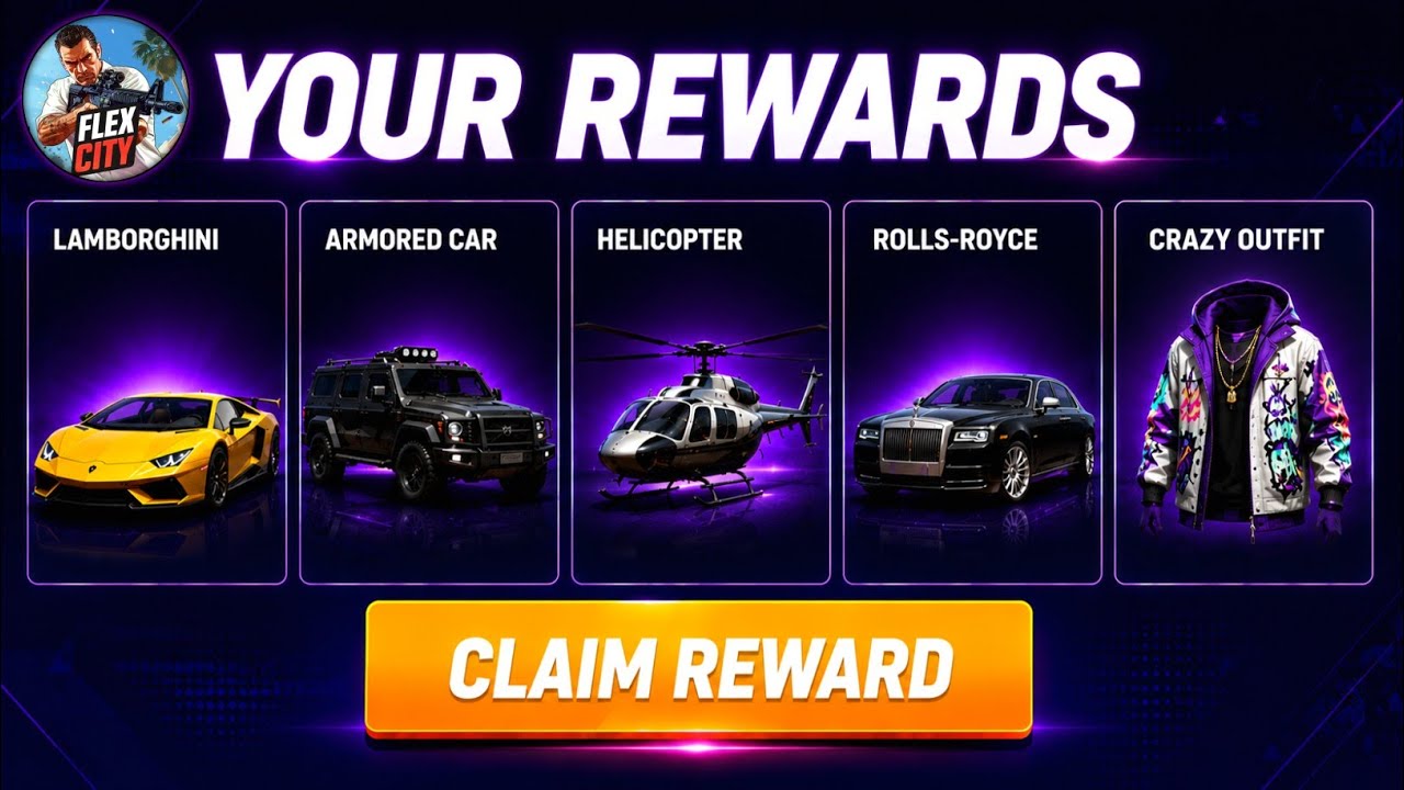 FREE Cars , Helicopter  & Clothes in FLEX CITY 🎁🔥