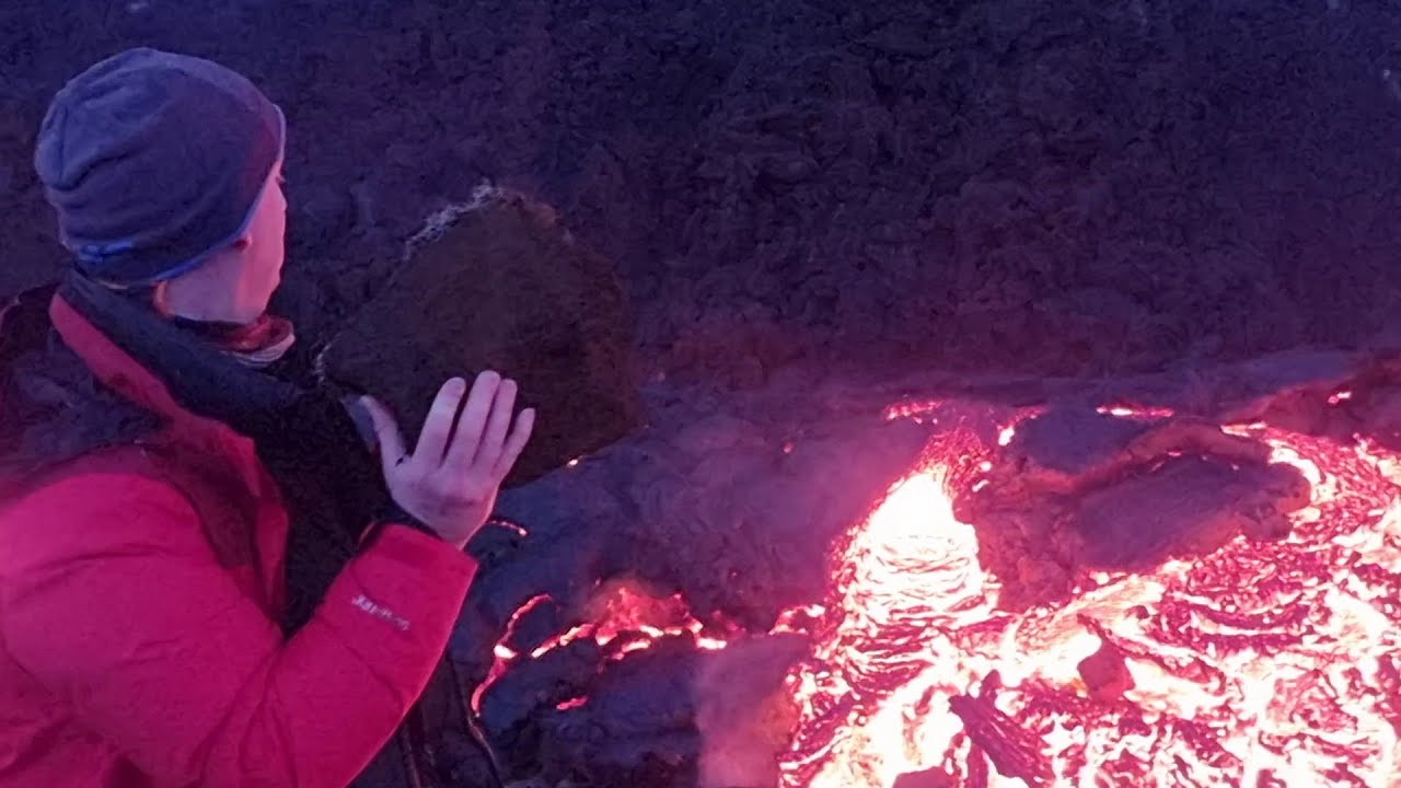 STONING THE #LAVA in South Meradalur valley, #Iceland #Volcano