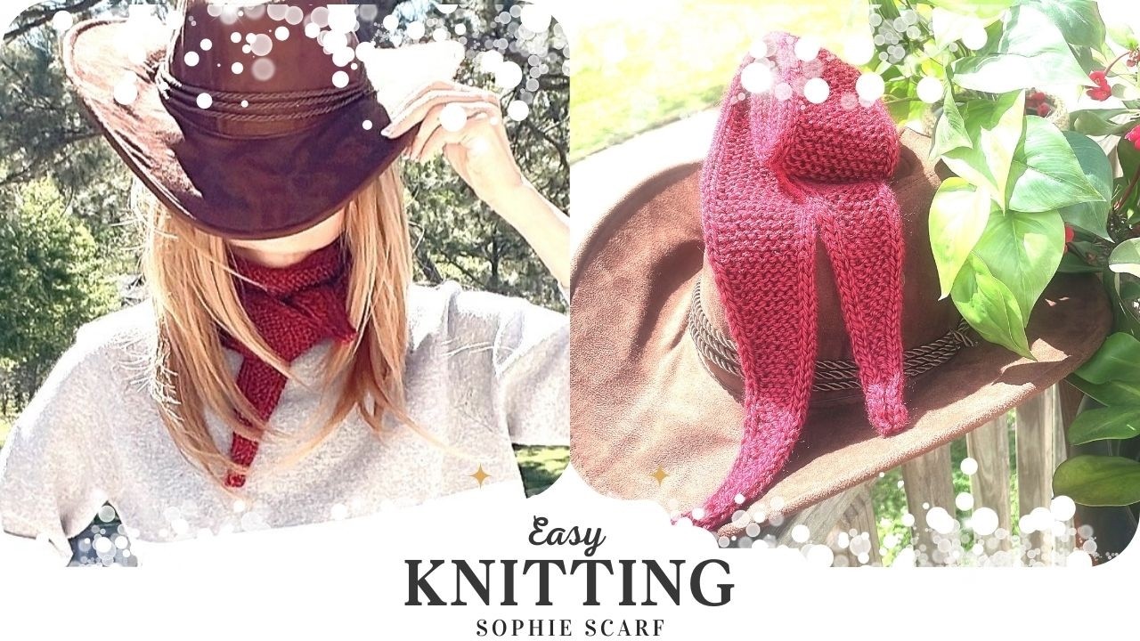 初心者でも簡単！ソフィースカーフの編み方　Easy Cute Sophie Scarf knitting tutorial / Beginner Friendly!