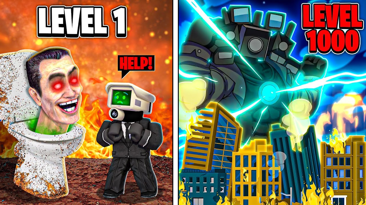 UPGRADING TITAN CAMERAMAN TO LVL 9999 IN ROBLOX SKIBIDI TOILET TOWER DEFENSE!