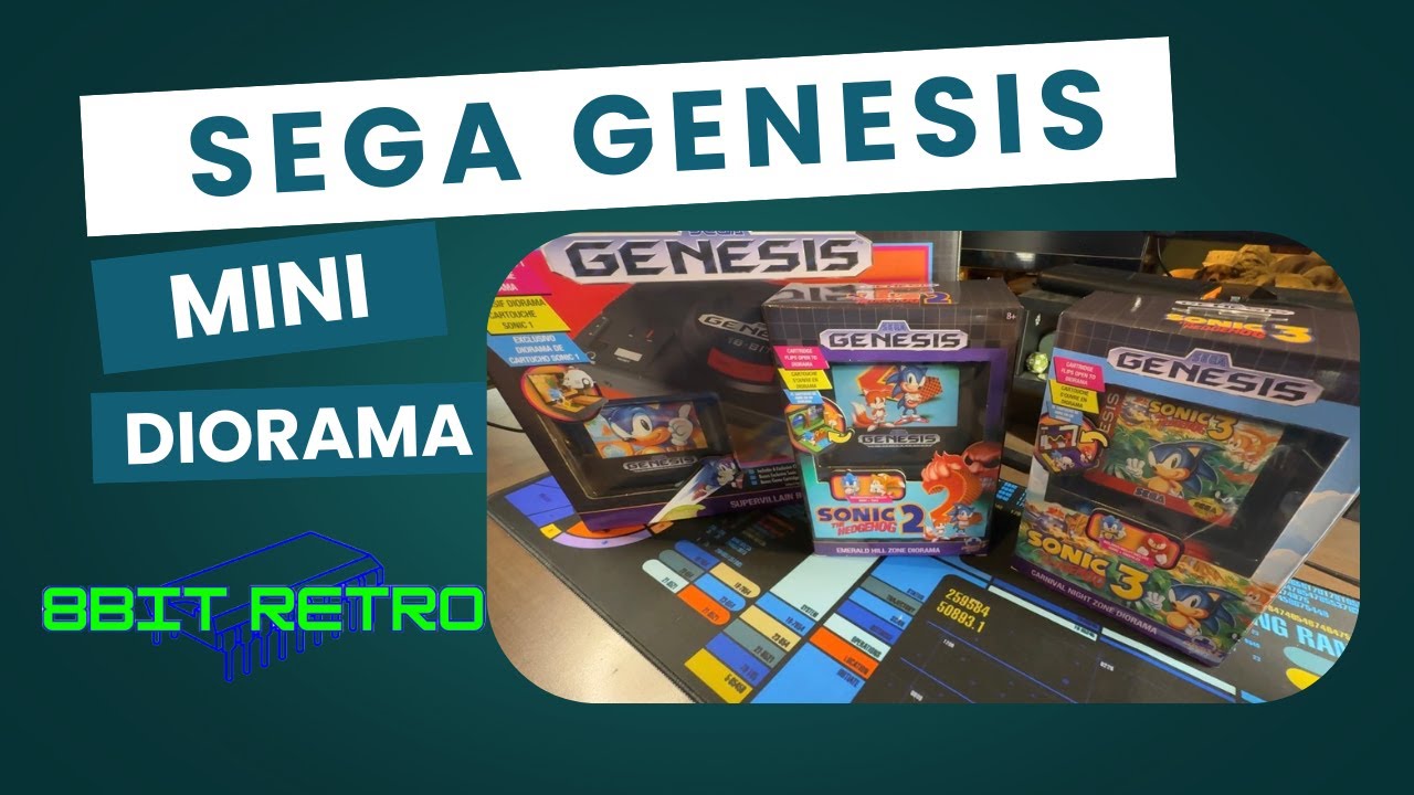 Console Heroes Sega Genesis Mini Diorama - Sonic the Hedgehog series with Super Villain Bundle 