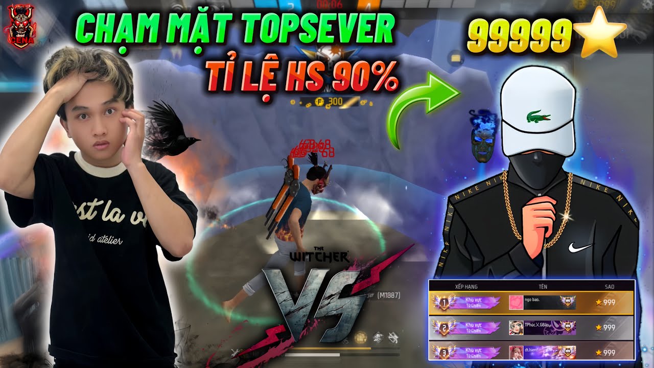 FREE FIRE | CENA Gặp Ngay Cao Thủ 999⭐️ TOPSEVER Tử Chiến, Với Tỉ Lệ Hs 90% Và Cái Kết😱🥶